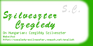 szilveszter czegledy business card